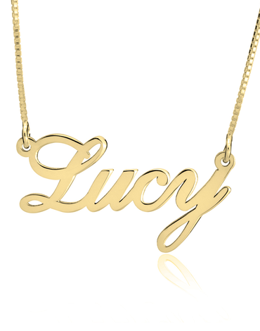 Classic Name Necklace - 14k Gold