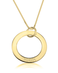 Engraved Mother Necklace - 24k Gold Plated