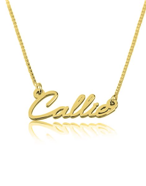 Dainty Name Necklace - 24k Gold Plated