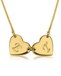 Linked Heart Necklace - 24k Gold Plated