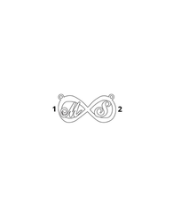 Two Letters Infinity Necklace Sterling Silver