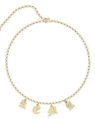 Choker Name Necklace 24k Gold Plated