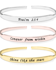 Inspirational Bangle- Rose Gold Plated