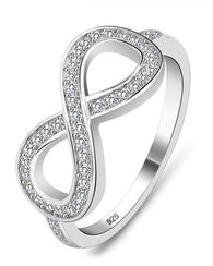 Cubic Zirconia Infinity Ring