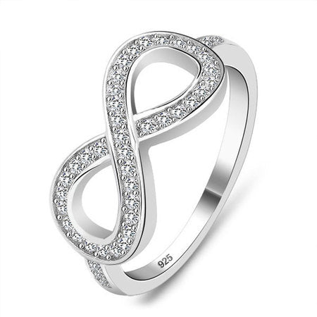 Cubic Zirconia Infinity Ring