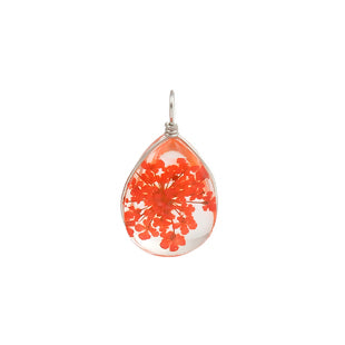 Dried Flower Glass Bubble Drop Charms