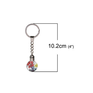 Dried Flower Keychain with LED Light