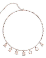 Choker Name Necklace Rose Gold Plated