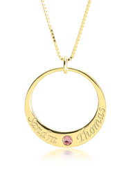 Couple Name Necklace - 24k Gold Plated
