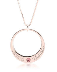 Couple Name Necklace - Rose Gold Plated