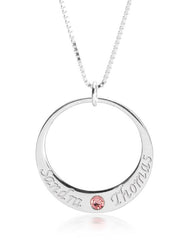Couple Name Necklace - Sterling Silver