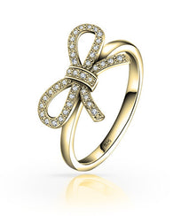 Bow Ring 24k Gold Plated