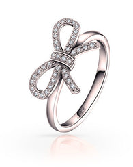 Bow Ring Rose Gold Plated