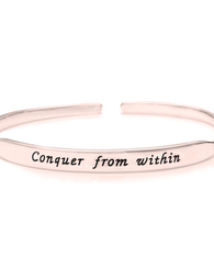 Inspirational Bangle- Rose Gold Plated