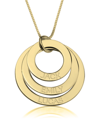 Engraved Mother Necklace - 14k Gold