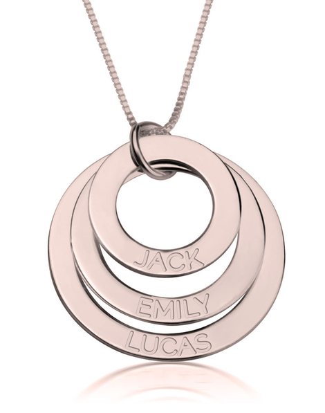 Engraved Mother Necklace - Rose Gold Plated
