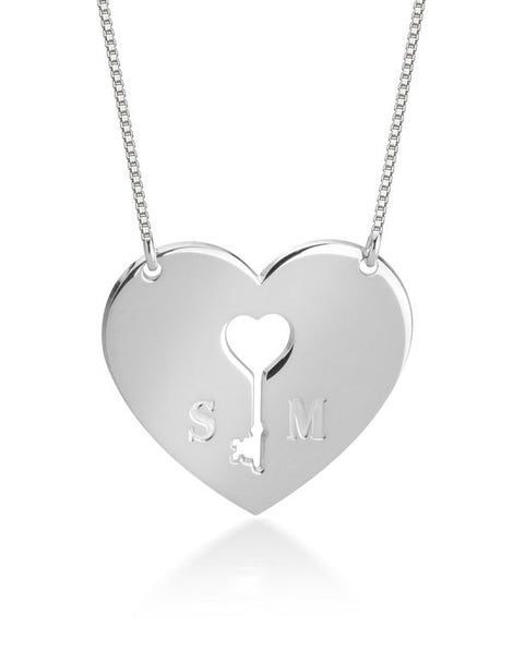 Key to My Heart Necklace - Sterling Silver