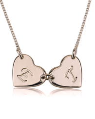 Linked Heart Necklace - Rose Gold Plated