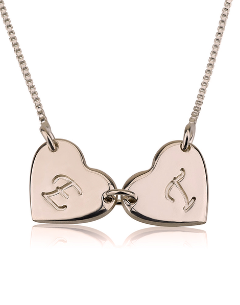Linked Heart Necklace - Rose Gold Plated