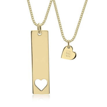 Mother and Daughter Necklace 24 k Gold Plated