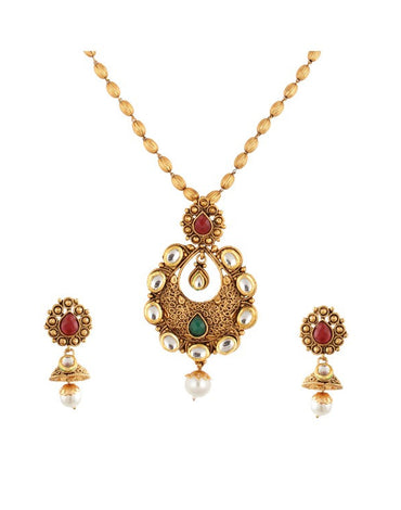 Designer Pendent Set - NOV196 - Indian Fashion Jewellery Online