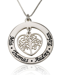 Personalised Family Tree Necklace - Sterling Silver