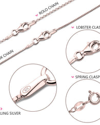Double Heart Infinity Necklace - Rose Gold Plated