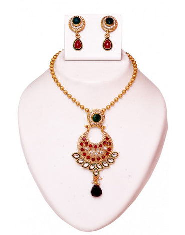 Pakistani Pendant Set - RE121 - Indian Fashion Jewellery Online