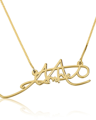 Signature Necklace 24k Gold Plated