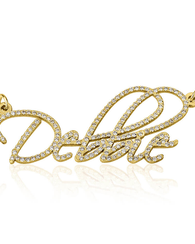 14k Gold and Diamond Name Necklace