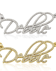 14k Gold and Diamond Name Necklace