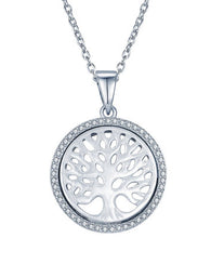Family Tree Necklace with Cubic Zirconia