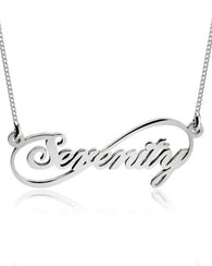 Personalised Infinity Name Necklace - Silver