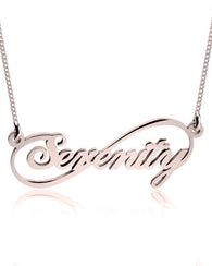 Personalised Infinity Name Necklace - Rosegold Plated
